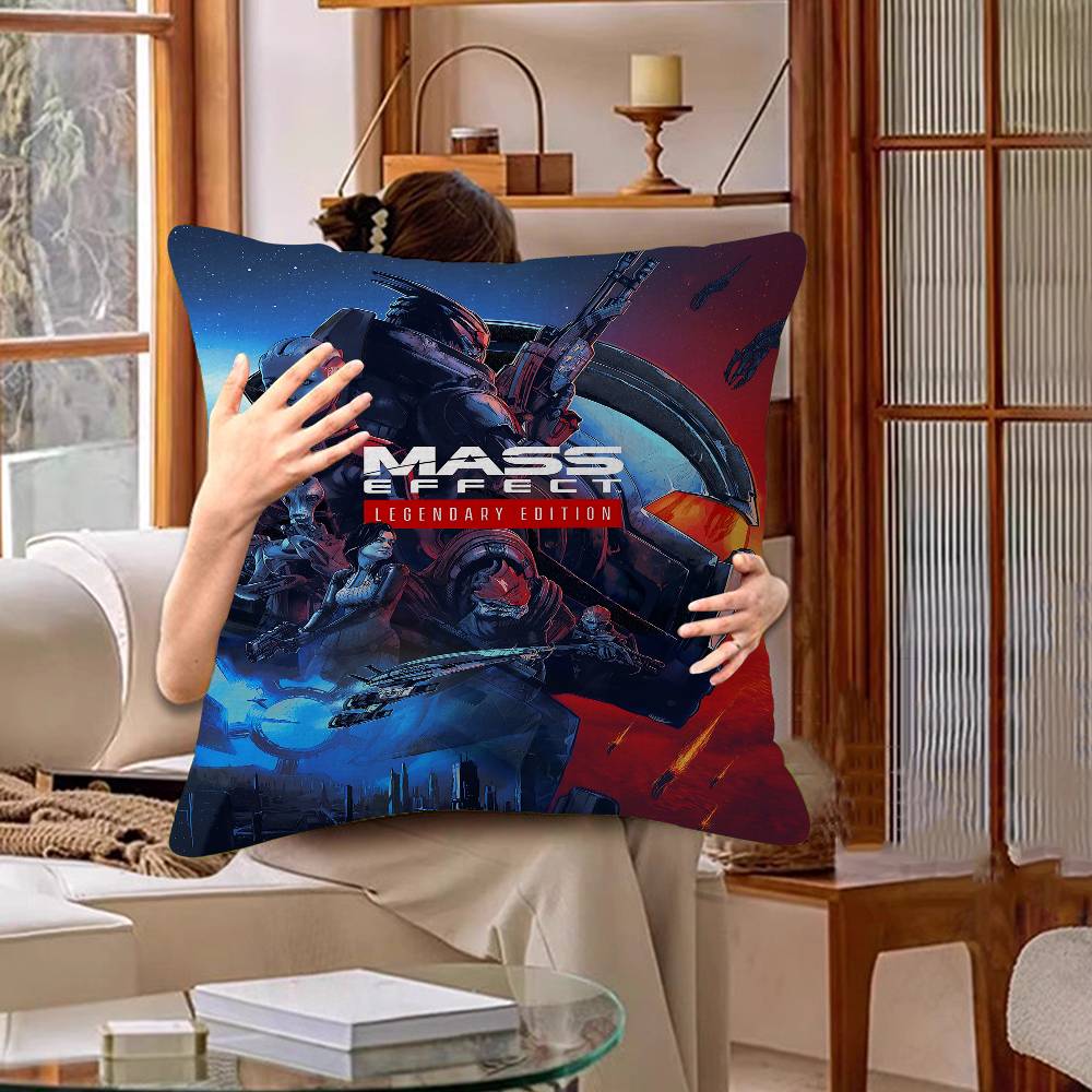 NT1464 Подушка Mass Effect Аниме Подушка Подушка для изголовья дивана Чехол для подушки Чехол для подушки 45x45 см Модный