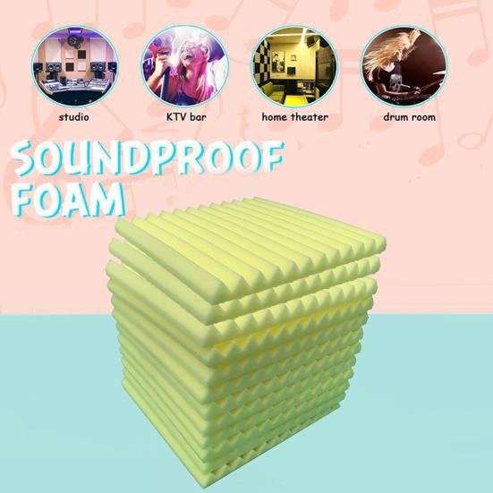 12 Pcs Soundproof Foam Panels 1 X 12 X 12 Inches High-Density Studio Acoustic Wall Panels for Walls Sound Absorbing Panels Sound Insulation