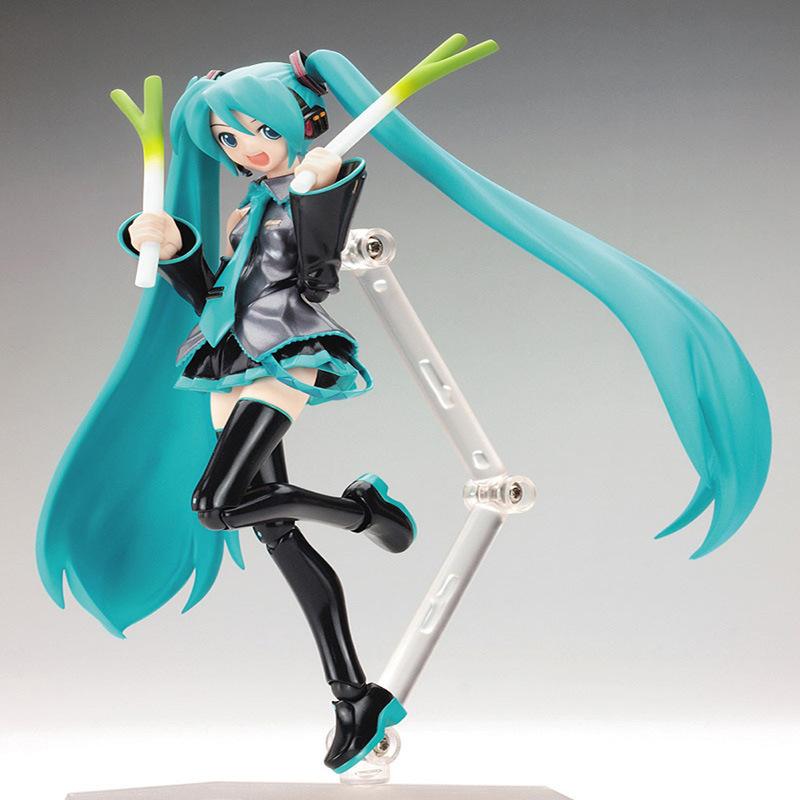 14cm Anime Hatsune Miku Figma 014 Gemeinsame Bewegliche Gesicht Ändern Boxed Puppe Pvc Action Figure Dekoration Modell Spielzeug