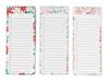 Inkdotpot Pack of 3 Magnetic Fridge To-Do List Notepads, Magnetic Memo Pads For Refrigerator, Florals Design (50 Sheets