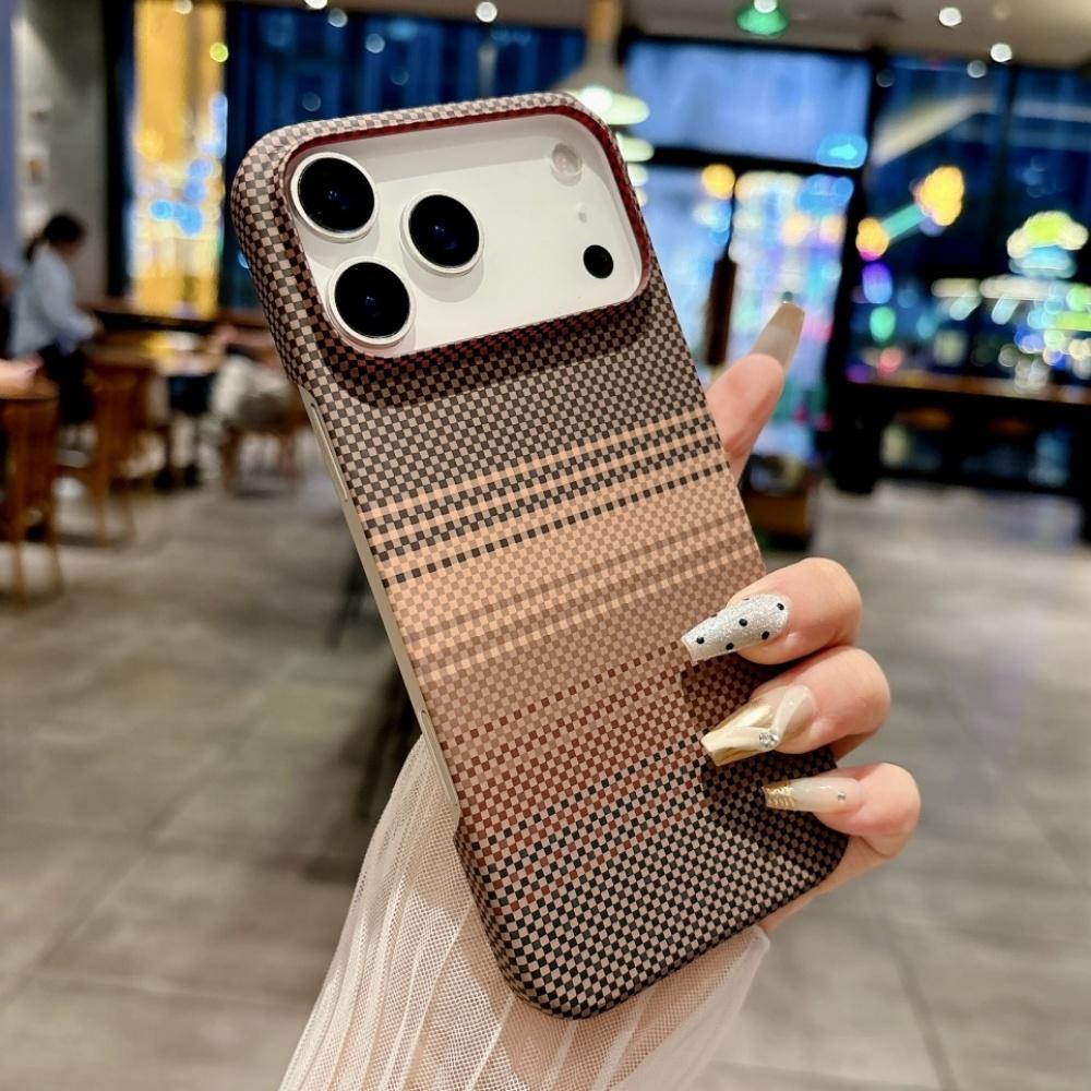 Магнитный чехол из волокна для телефона для iPhone 17 Pro Max Air 16 15 Plus 14 13 12 11 Углеродное волокно для Magsafe Тонкий PC Coque iPhone 17Pro