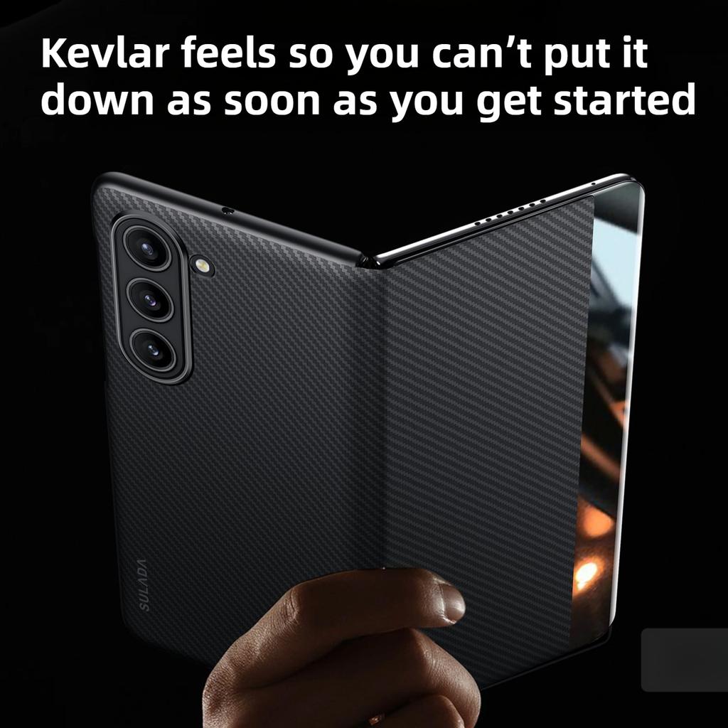 ZFold 7 Business Kevlar Texture Magnetic Screen Flip Leather Phone Case for Samsung Galaxy Z Fold 7 Fold6 5 4 Protection Cover