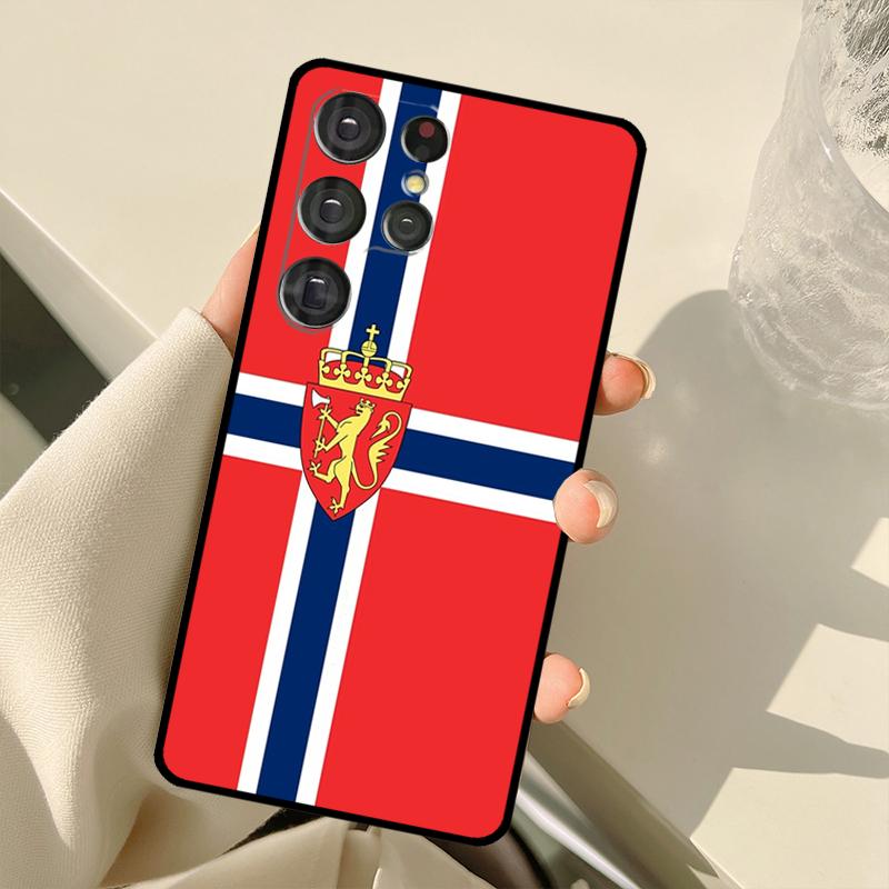 Чехол Флаг Норвегии для Samsung Galaxy S22 Ultra S21 S20 S24 S25 Ultra S9 S10 Plus S23 FE S24 FE Задняя крышка