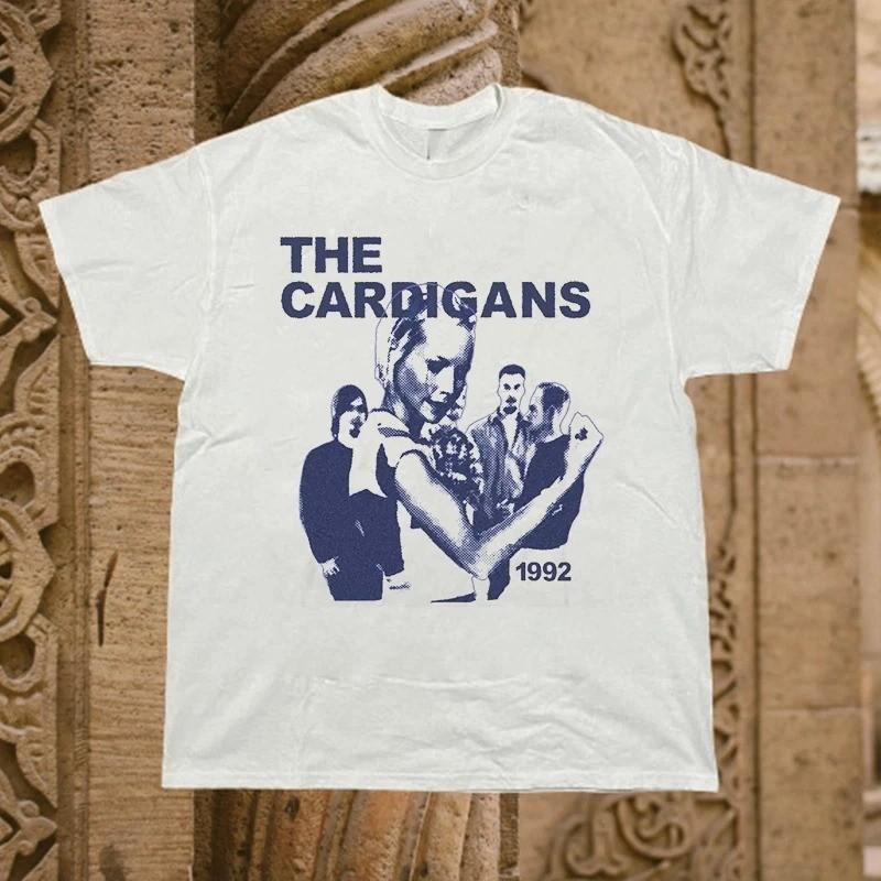 THE CARDIGANS Группа 1992 концерт Белая Футболка Полный Размер S-5XL AM816 Унисекс Футболка