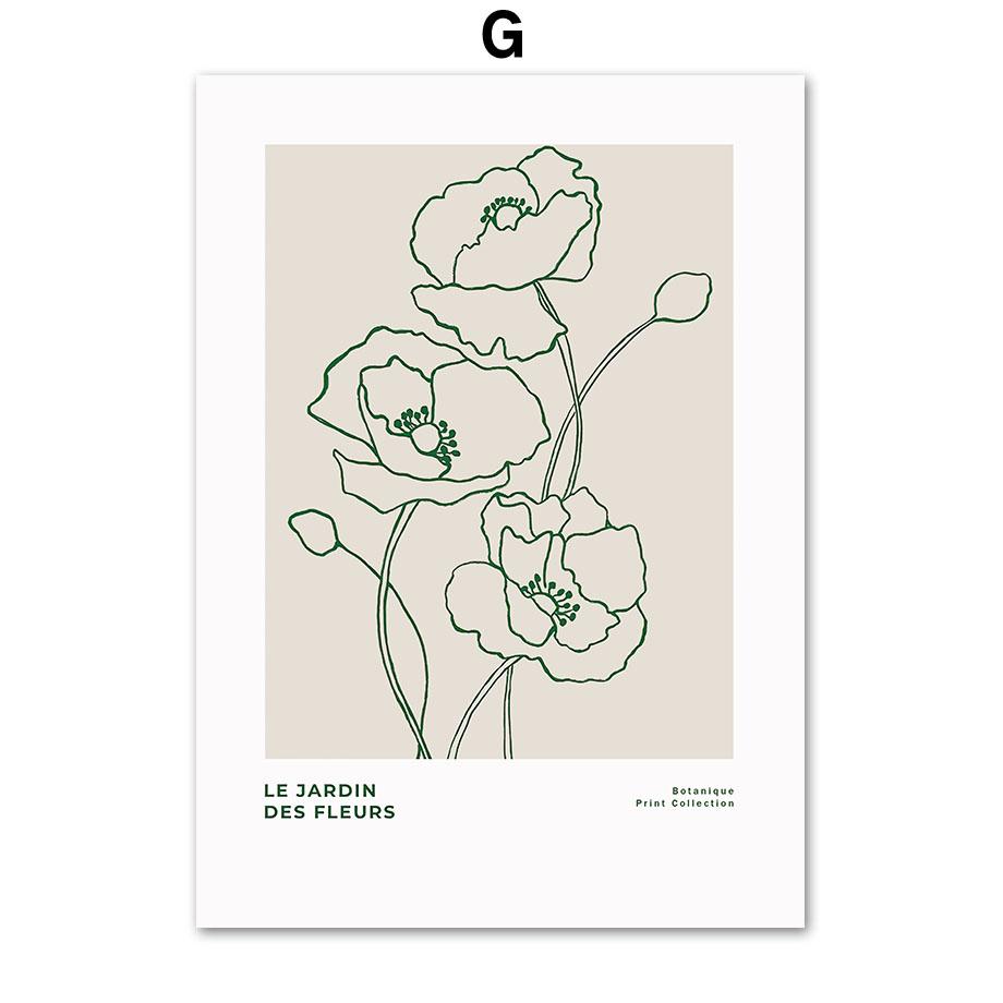 Лунное дерево лист геометрическая кривая линия ботанические современные постеры и принты настенная живопись на холсте Декор фотографии для гостиной