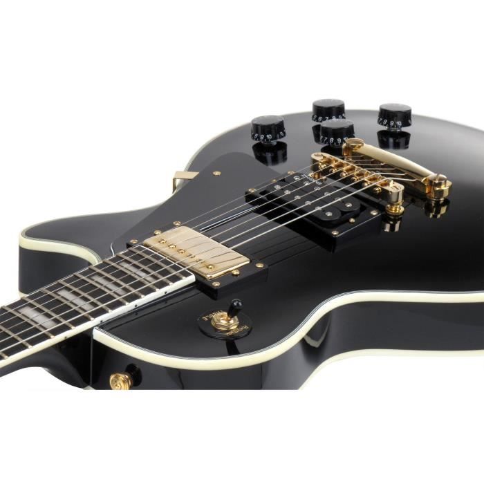 Guitare Électrique - Rocktile - L-200BK Deluxe - 2 Humbuckers - Touche En Tulipier - Table En Acajou