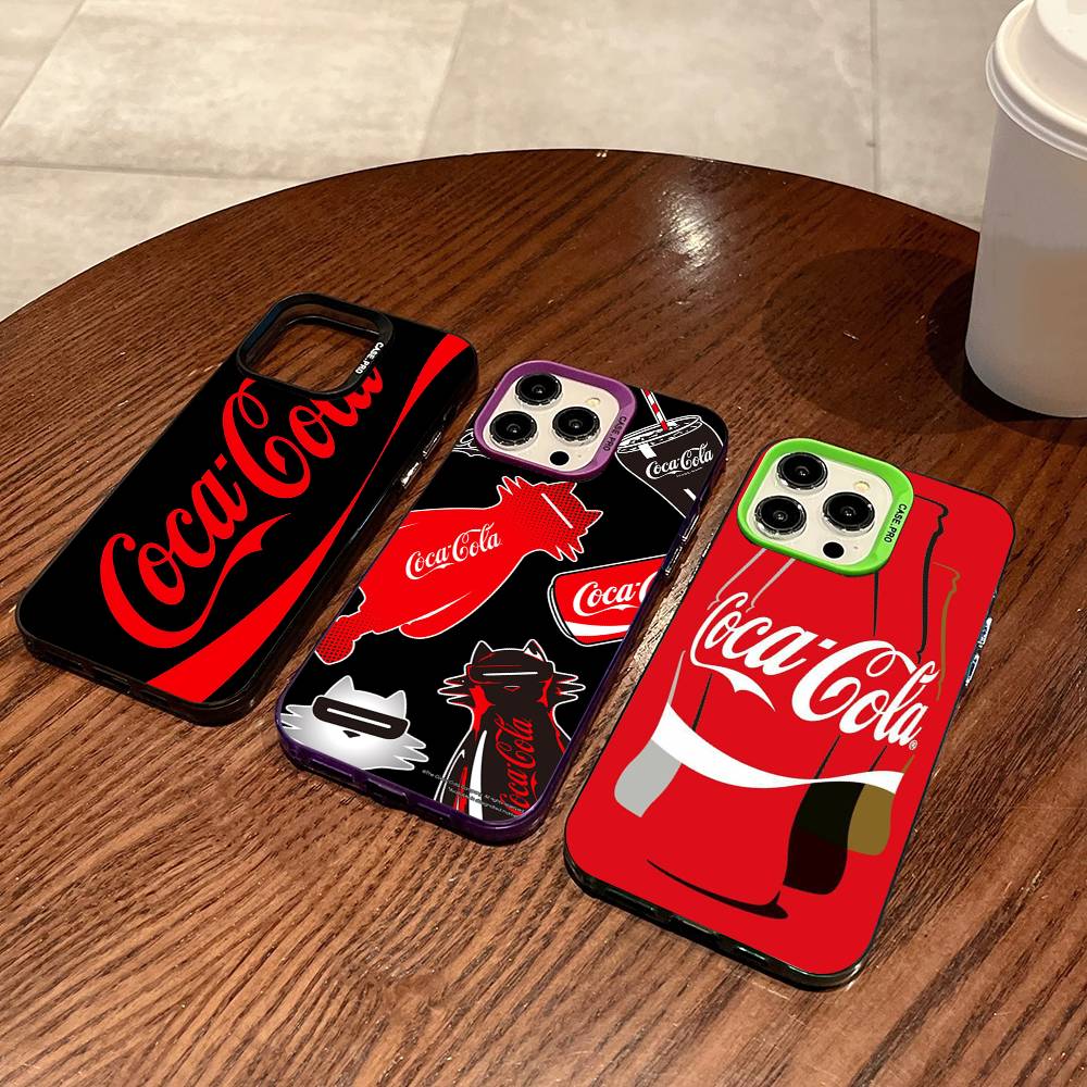 C-Coca C-cola Винтажный Логотип Для IPhone 17 16 15 14 13 12 11 Pro Max Plus Матовый Цветной Задний Чехол Для Телефона