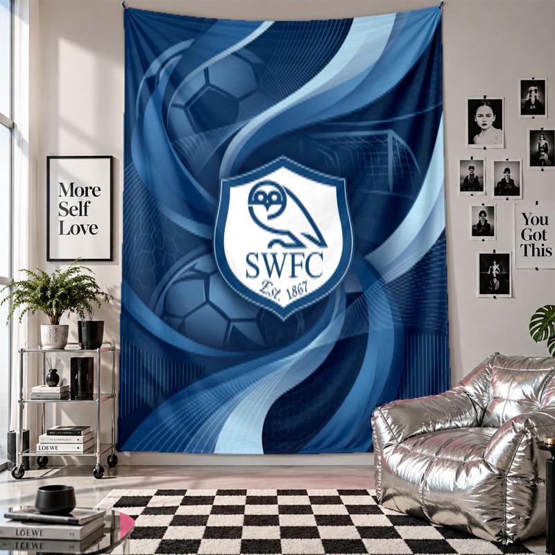 Sheffield Wednesday Football Wall Tapestry Home Decor Wall Hanging Cloth for Bedroom Living Room Background