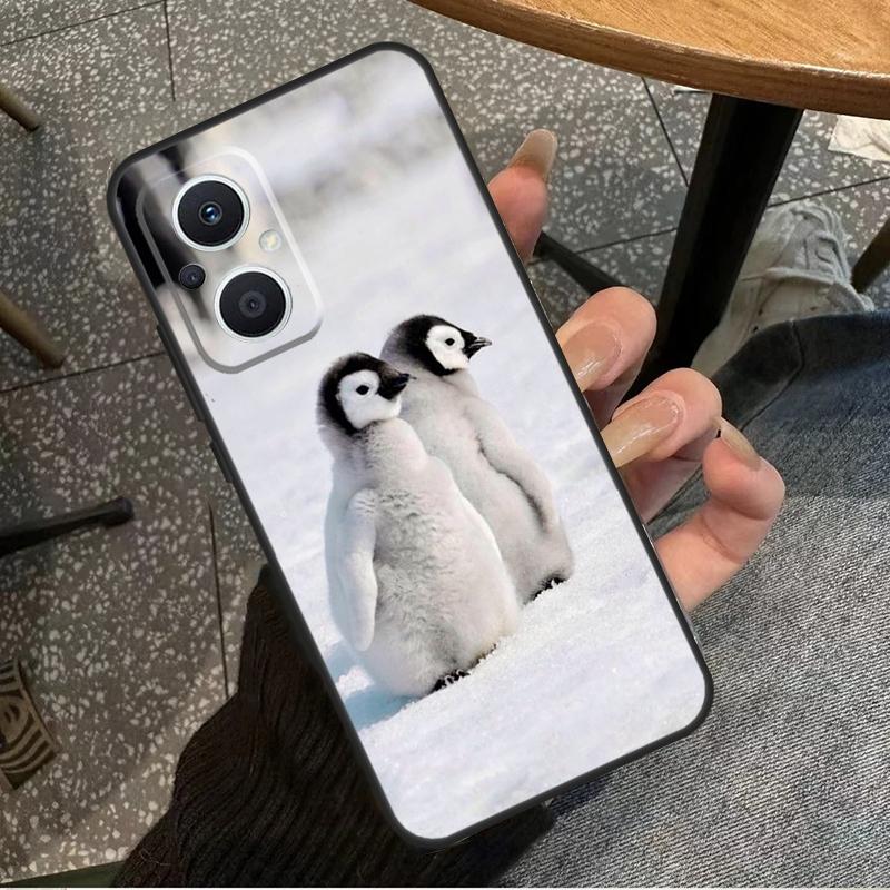 Пингвин Снег Арктика Милое Животное Для OPPO Reno 14F 13F 12F 11F 10 11 12 13 14 Pro 7 8 Lite 8T OPPO Find X5 X6 X8 X9 Pro Чехол