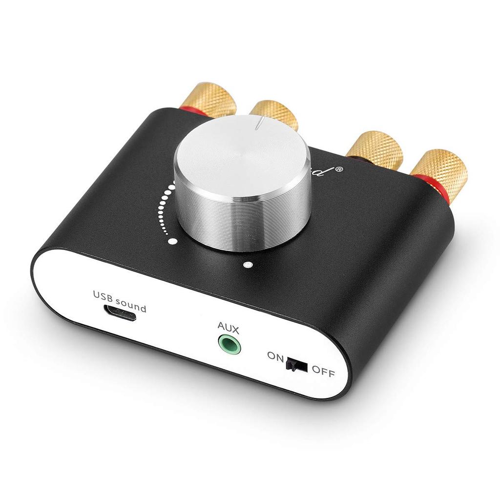 Обновленный усилитель мощности Nobsound NS-01G Pro, Bluetooth 5.0, 100 Вт, Цифровой усилитель мощности для колонок, Hi-Fi Аудио, с блоком питания (черный)