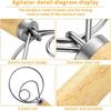 1 Piece Danish Dough Whisk Stainless Steel Dough Whisk Mixer Dutch Style Bread Dough Hand Mixer For Bread Batter Pastry YY040