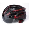 Road Bike Helmet Good Protection Safety Buckle Impact Resistance Cycling Helmet with Goggles for Bike Race Yellow