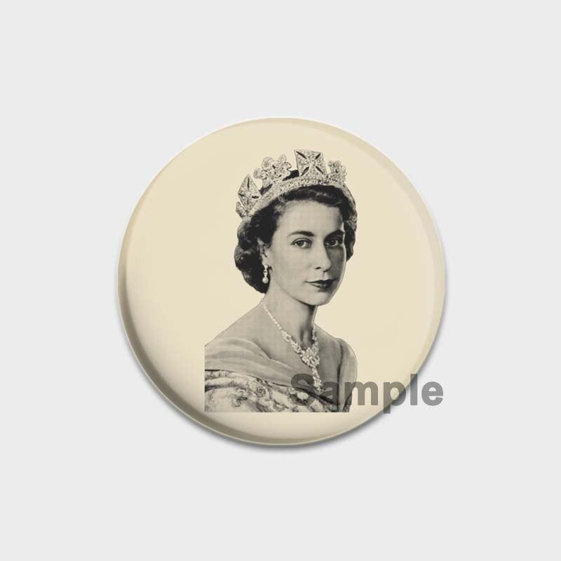 58 мм брошь на лацкан королевы Елизаветы II, брошь ручной работы, значки на рюкзаке, забавные броши из сплава для женщин, ювелирный аксессуар, праздничные подарки