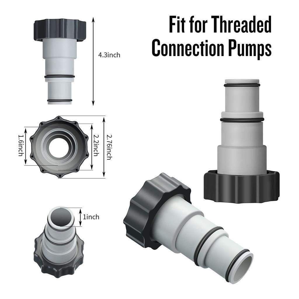 Запасной адаптер для шланга A с хомутом для резьбового соединения насосов, адаптер для шланга бассейна к плунжерному клапану, дренажный адаптер для вышеуказанного