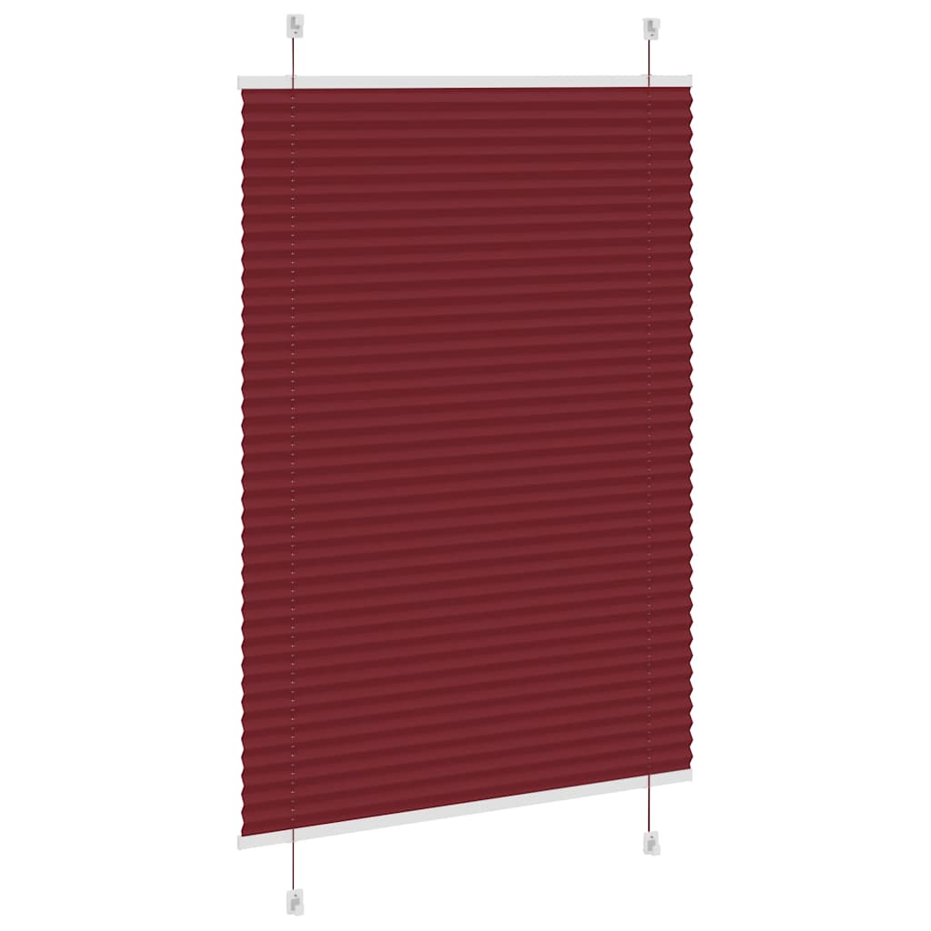 Roleta Plisowana Bordowy Czerwony 85X150 Cm Szerokość Tkaniny