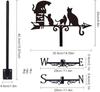 Cat Weathervane Wind Direction Indicator Decorative Garden Stake Farmhouse Barn SUPERDANT