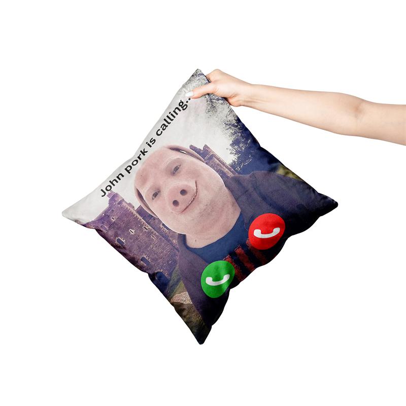 Aertemisi 18'' X 18'' John Pork Is Calling Square Throw Pillow Cushion Covers Cases Pillowcases 45Cm X 45Cm