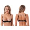 Women's 1/2 Cup Floral Lace Bra Adjustable Strap Unlined Bralette Lingerie