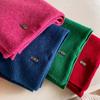 New monochrome soft waxy wool simple thickened warm winter scarf women's scarf wind