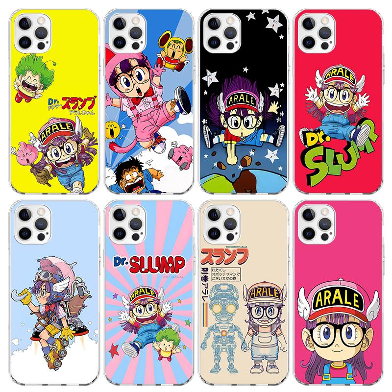 Arale Dr Slump Phone Case For iPhone 17 Air 11 13 Mini 14 15 Plus 16 12 Pro Max 16E SE 7 8 Pattern Soft TPU Back Cover 17 Air 1