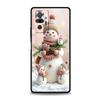 Чехол для телефона Рождественский снеговик для Redmi 14C 10C Note 15 14 13 12 10 11 K40 Pro Plus 5G Ударопрочный Мягкий ТПУ Корпус Funda Сумка