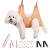 Pet Grooming Hammock Harness for Cats Dogs, Dog Holder for Grooming, Pet Stuff Helper with Nail Clippers Trimmer, Pet Comb, Nail File for Bathing