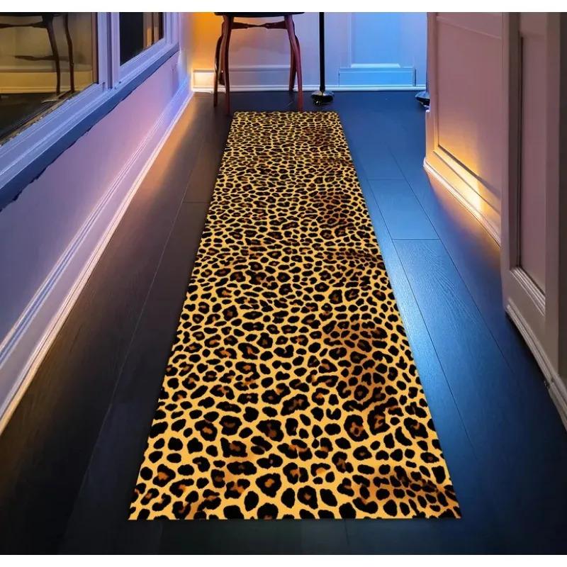 Non-Slip Animal Print Rug, Bedroom Study Rug, Spotted Runner Mat, Durable Comfort Home Office Decor
