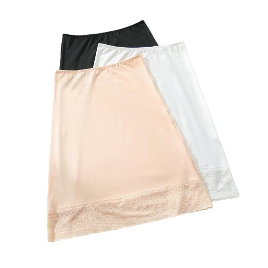 Юбка с высокой талией, однотонная мягкая дышащая ткань, утягивающая юбка с кружевом