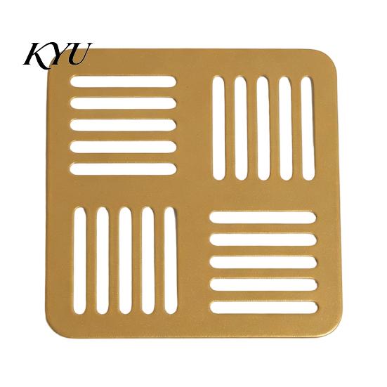 Decorative Desktop Coasters for Home Metal Drinks, Heat Resistant Hollow Carved Table Mats Gold Black Silver Decor Coffee Tea Cups, Modern Living Room