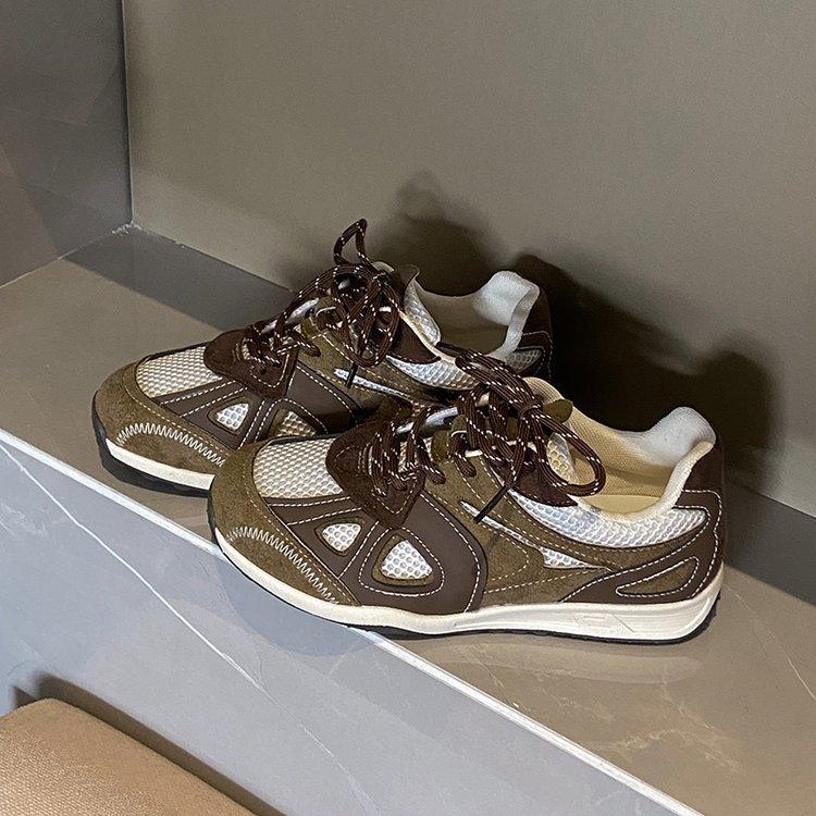 Inner height increase German training shoes women's 2025 autumn new versatile breathable small single shoes casual sports board shoes women