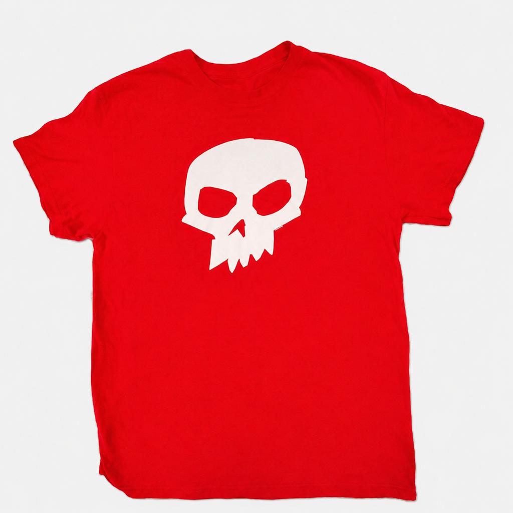Streetwear Black Tee Bold White Simple Skull Front Graphic T Shirt Emo Punk Style Soft Cotton Daily Men's and Women's Summer Tee