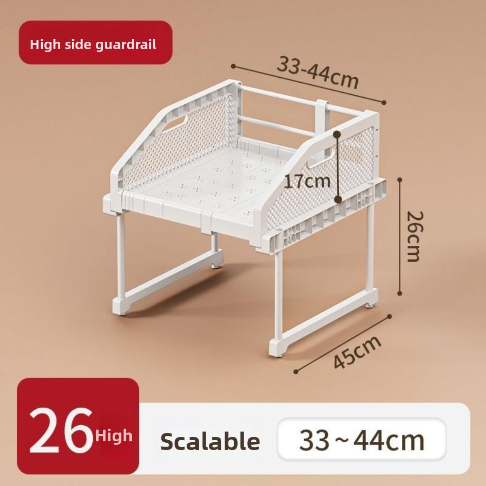 Регулируемые полки для хранения в шкафу, штабелируемая конструкция, без сверления, полки для дна раковины, выдвижная рама, многоцелевое использование