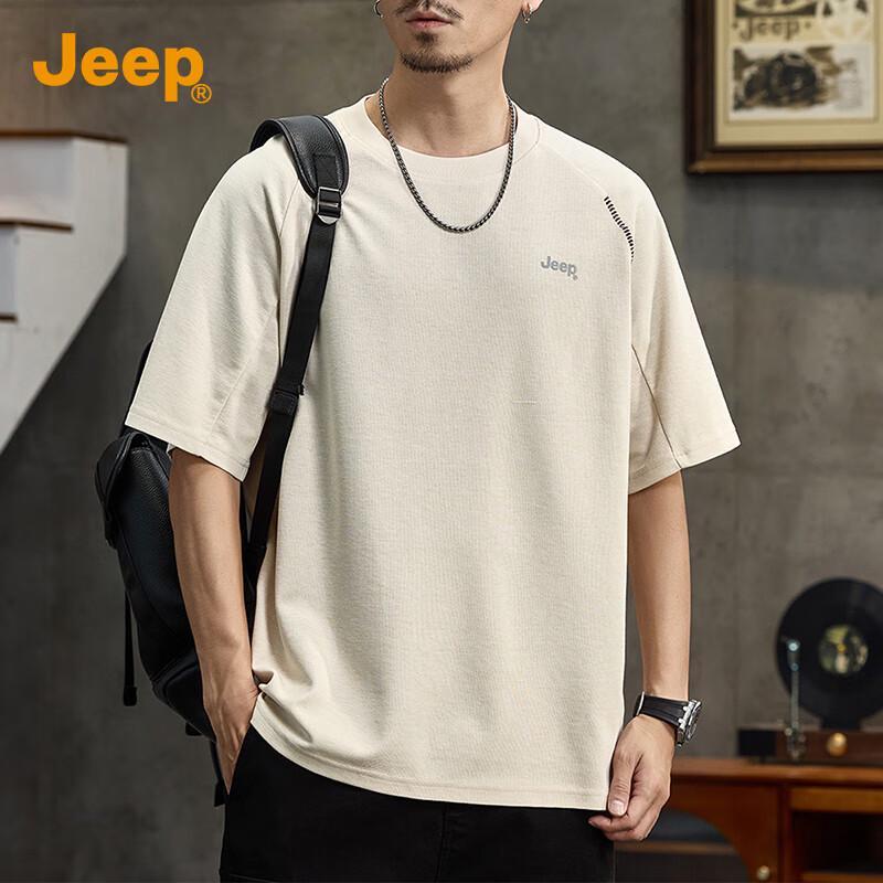 Jeep Мужская повседневная футболка с круглым вырезом и коротким рукавом