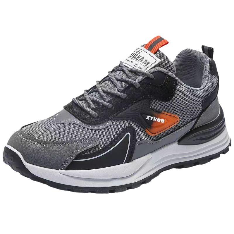 Кроссовки Новые удобные мужские кроссовки из тонкой сетки с ворсом, повседневные, ветро-дышащие, весенние, низкие кроссовки для бега