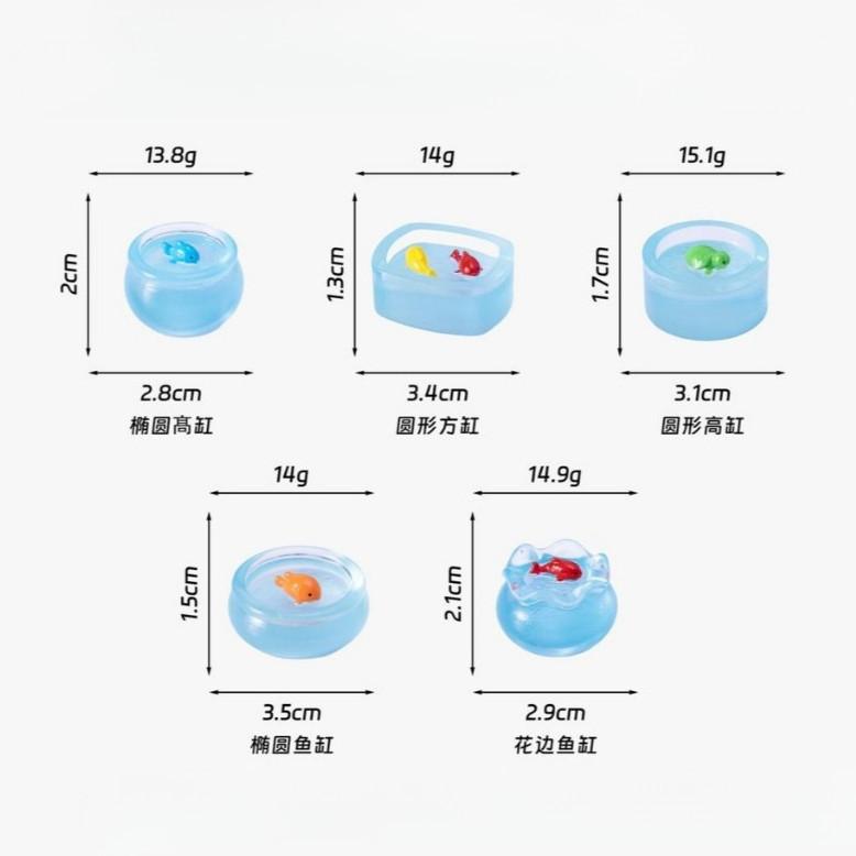 1 Set Multicolors Fish Tank Miniatures Resin Fish Ornaments Fairy Garden Decoration Moss Terrarium Micro Landscape