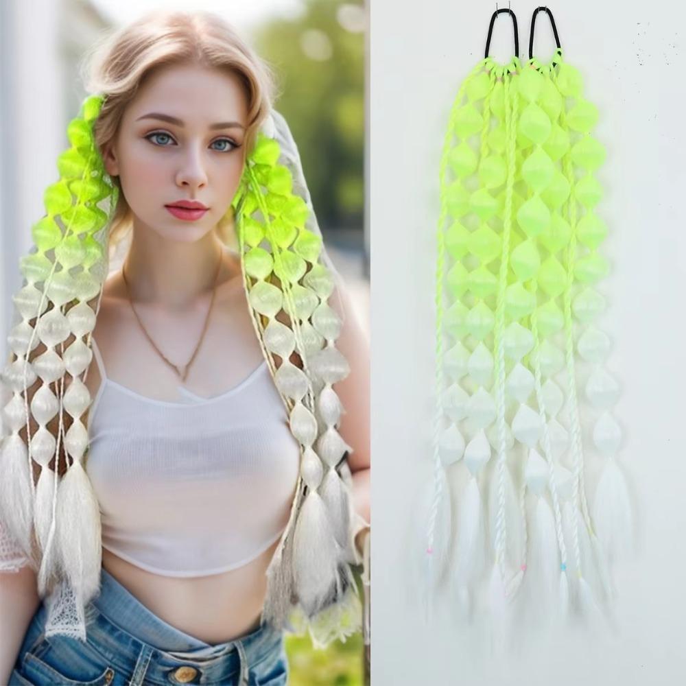 with Hair Tie Kids Bubble Ponytail Extension 20" Ombre Crazy Hair Day Accessories