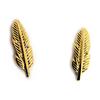 [M9598] - Gold Plated 'Feathers' Earrings - 13x4 Mm