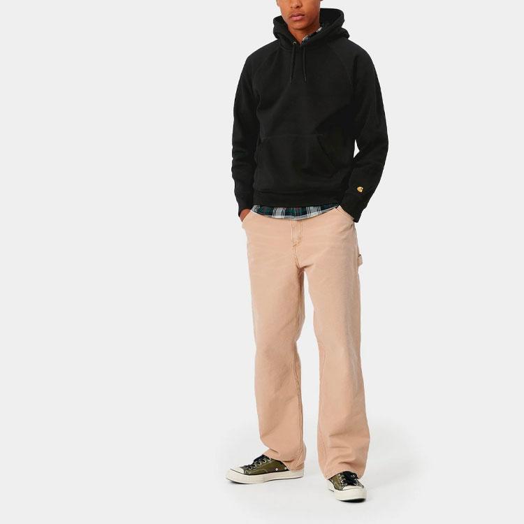 Carhartt WIP Худи мужское SS21 однотонное с минималистичной вышивкой логотипа Черный I026384-89-90