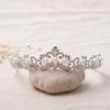 Korean Style Exquisite Rhinestone Bridal Jewelry Alloy Pearl Crown Wedding Dress Headpiece