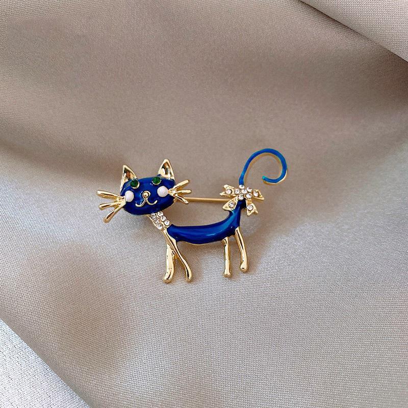 Cute Animal Pins Cat Brooches Jewelry For Girls Banquet Appointment Accessories Bijoux Corsage
