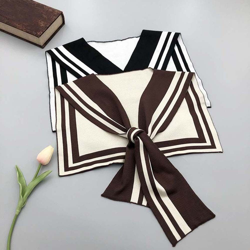 Лоскутный черно-белый шарф, солнцезащитный, шерстяной, шарфы, блузка, плечи, ложный воротник, осень/зима