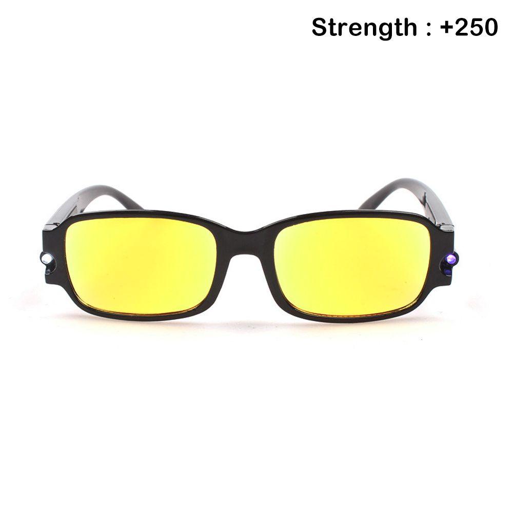 Computer Goggles Clear Yellow UV Protection Night Presbyopic Glasses Reading Glasses LED Light