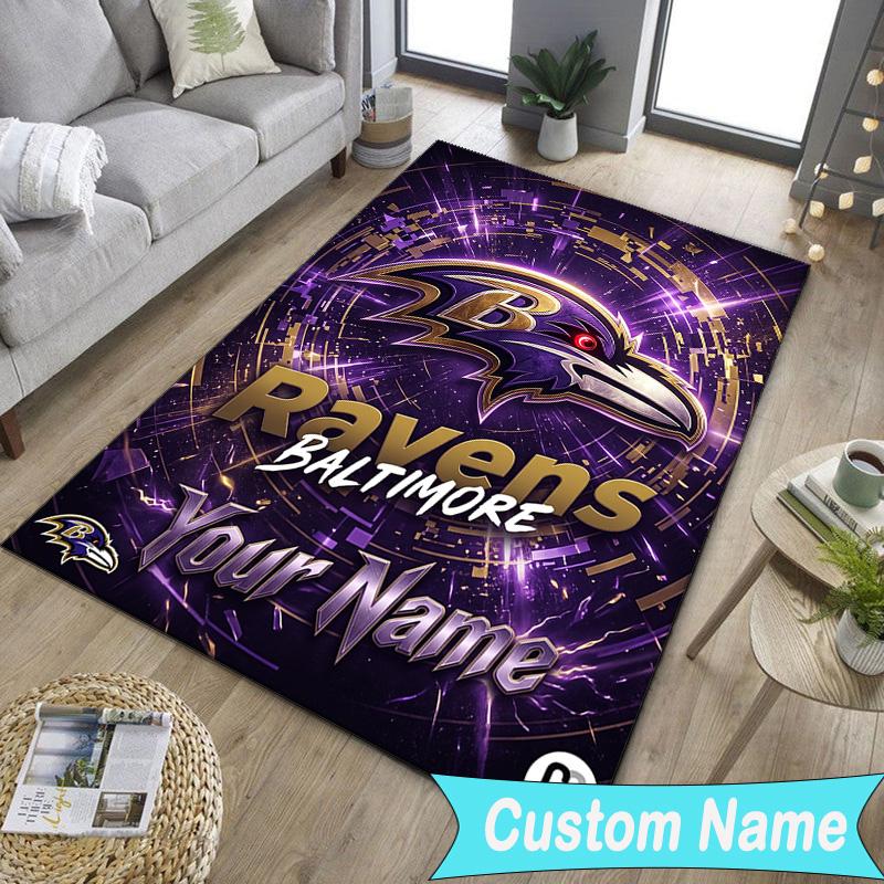 Custom NameBaltimore Team Spirit Carpet, Indoor Rug, Chair Rug, Living Rooms, Doormat Made From Polyester Home Decor Birthday Christmas Gifts