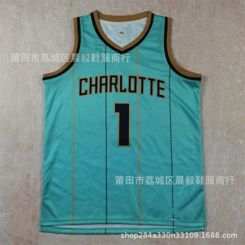 Charlotte Hornets LaMelo Ball 1 Green City Edition Basketball Jersey Cotton Blend Breathable Sportswear Men Women