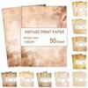 50 Sheets Classical Printing Paper Simple Pirate Scrolls Literary Scrapbook Letter Paper  Envelopes