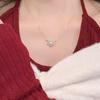 Завораживающее серебряное ожерелье S925 в форме снежинки: Романтичная Эстетичная Цепочка на Ключицы Подарок для Девушки