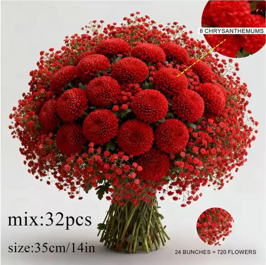 European Style Artificial Flower Bouquet: Calla Lily, Tulip, Baby's Breath & Daisy Combination for Home Decoration