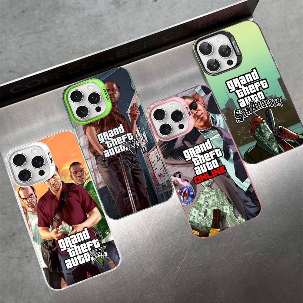 Чехол для телефона San Andreas G-GTA для iPhone 16 15 14 13 12 11 Pro Max 17 Plus Цветной чехол