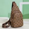 Винтажная сумка через плечо для женщин, нагрудная сумка с принтом, мягкая кожаная сумка через плечо
