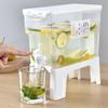 Beverage Dispenser Large Capacity Refrigerator Cold Drink Dispenser White Beverage Jar with Spigot